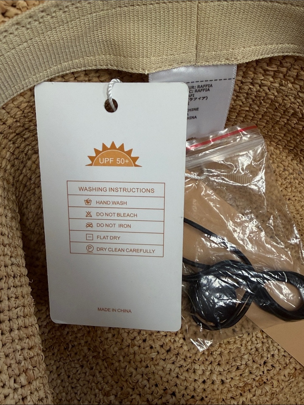 New! RIONA Women's Raffia Straw Beach Hat UPF 50+ - Picture 3 of 5